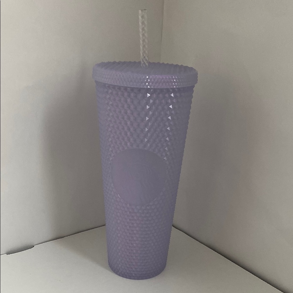 Lavender Textured Tumbler with Straw